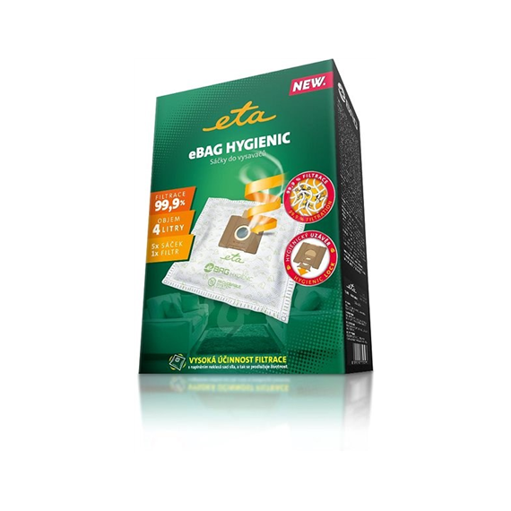 ETA Vacuum cleaner bags  Hygienic ETA960068010 Suitable for all ETA, Gallet bagged vacuum cleaners and others (the list attached