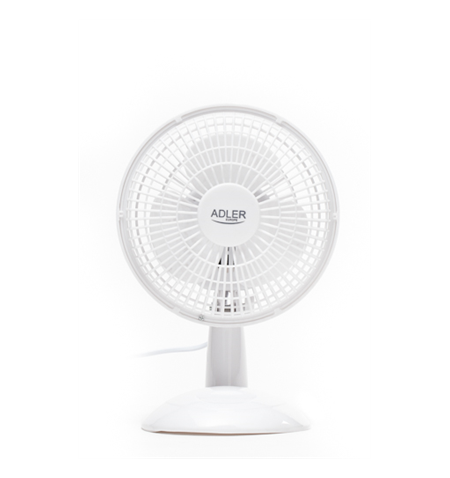Adler AD 7301 Table Fan, Number of speeds 2, 30 W, Diameter 15 cm, White