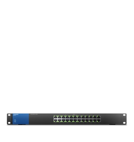 Linksys Switch LGS124P Unmanaged, Rack Mountable, 1 Gbps (RJ-45) ports quantity 24, PoE+ ports quantity 12, Power supply type Si