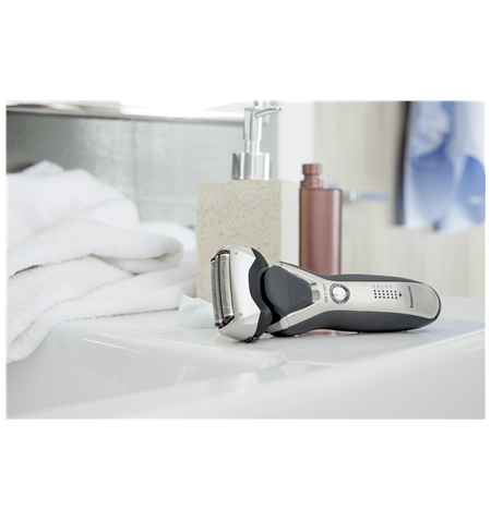 Panasonic Shaver ES-RT67-S503  Charging time 1 h, Wet use, Li-Ion, Number of shaver heads/blades 3, Black/ silver