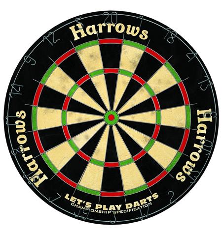 Dartboard HARROWS LET'S PLAY DARTS GAME SET