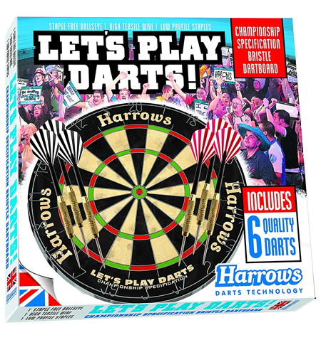 Dartboard HARROWS LET'S PLAY DARTS GAME SET