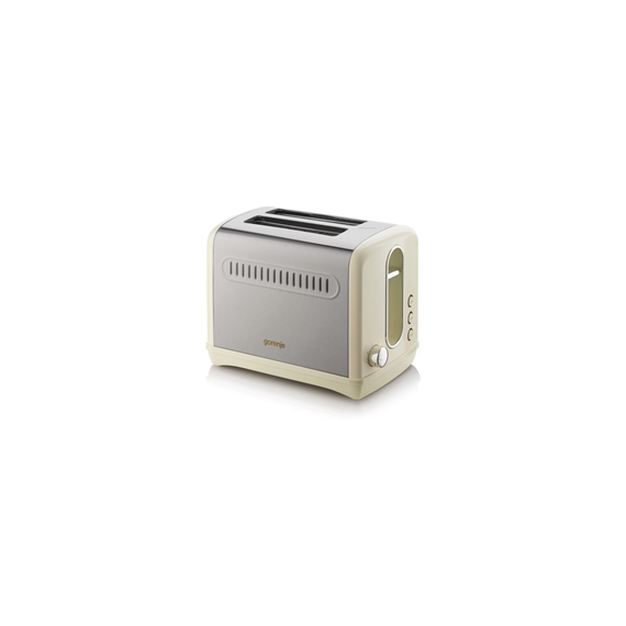 Gorenje Toaster T1100CLI Beige/ stainless steel, Plastic, metal, 1100 W, Number of slots 2, Number of power levels 6,