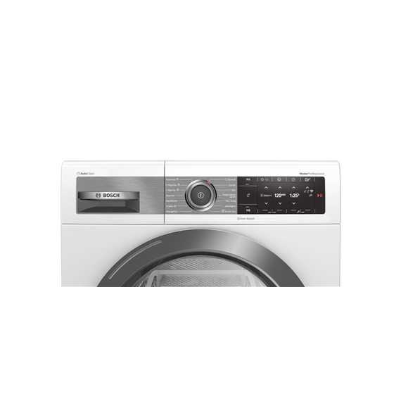 Bosch Dryer mashine WTX8HEL9SN Energy efficiency class A+++, Front loading, 9 kg, Heat pump, TFT, Depth 60 cm, Wi-Fi, Steam func