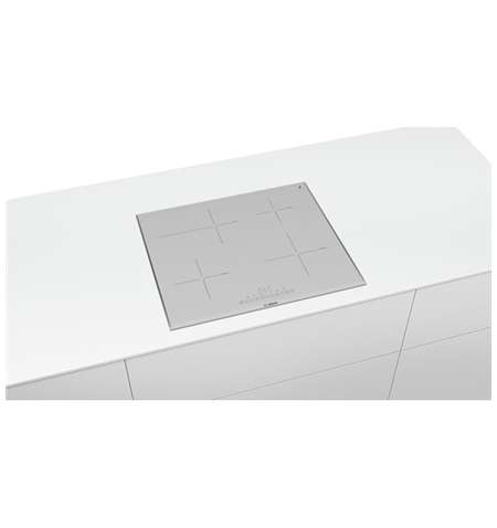 Bosch Hob PIF672FB1E Induction, Number of burners/cooking zones 4, White, Display, Timer
