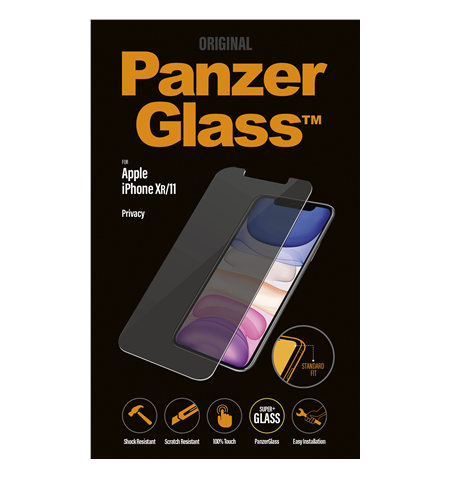 PanzerGlass P2662 Apple, iPhone Xr/11, Tempered glass, Transparent, with Privacy filter